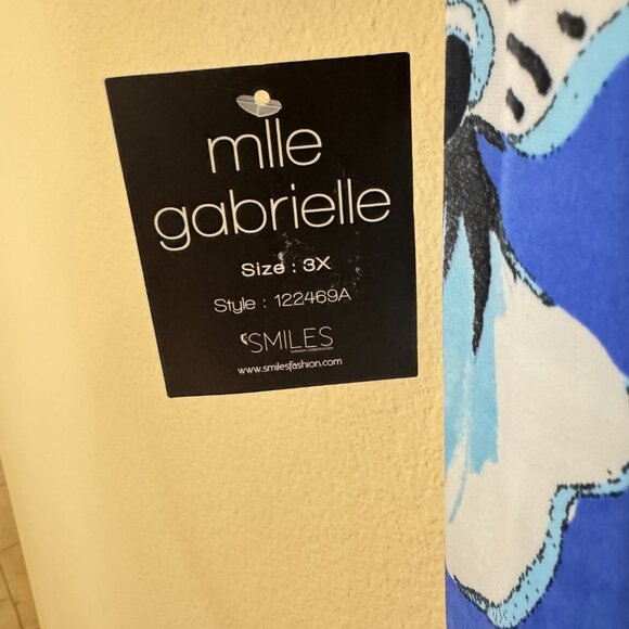 Mlle Gabrielle Multi-Color Print Dress. 3X. NWOT - Picture 4 of 4
